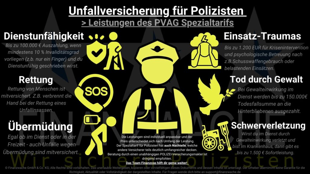 Unfallversicherung für Polizisten. PVAG Spezialtarif
